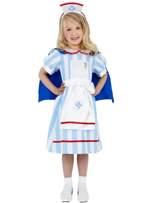 Vintage Nurse Girls Fancy Dress Costume