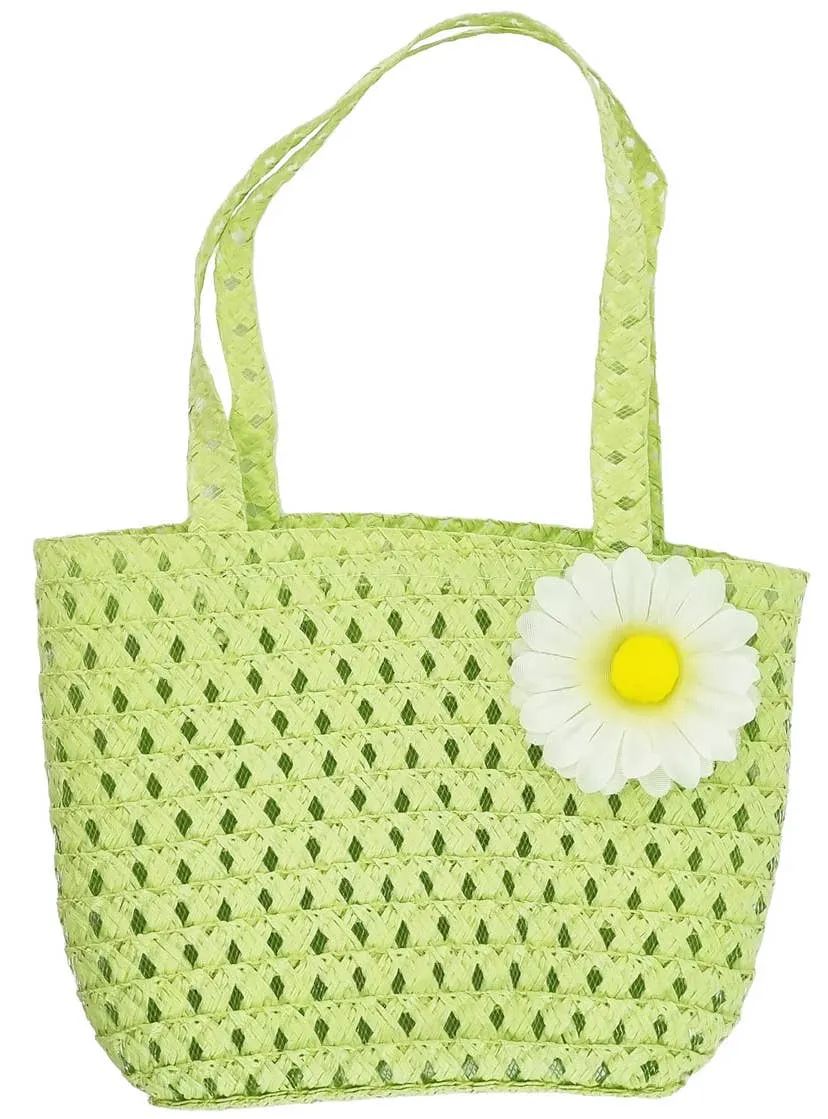 Vintage Woven Green Hippie Costume Bag