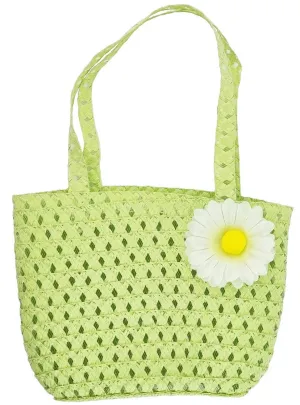 Vintage Woven Green Hippie Costume Bag