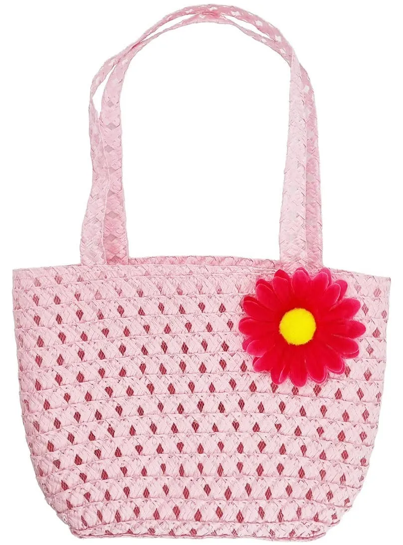 Vintage Woven Pink Hippie Costume Bag