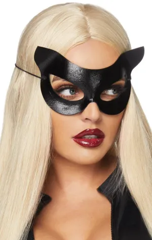 Vinyl Black Cat Adults Costume Mask