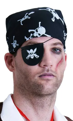 Vinyl Black Pirate Eye Patch Costume Accessory