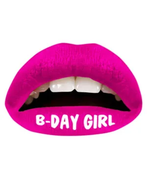 Violent Lips B-Day Girl Pink Temporary Lip Tattoos