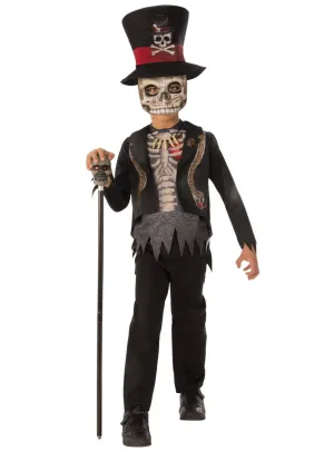 Voodoo Boys Skeleton Bones Print Halloween Costume