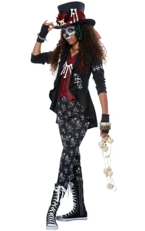 Voodoo Charm Witch Doctor Tween Girls Halloween Costume