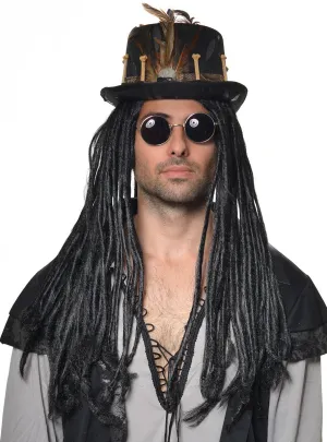 Voodoo Mens Black Dreadlocks Costume Wig