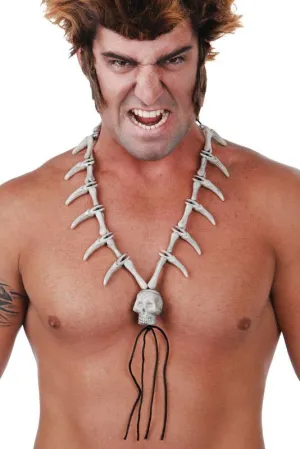 Voodoo Tooth and Skull Costume Necklace