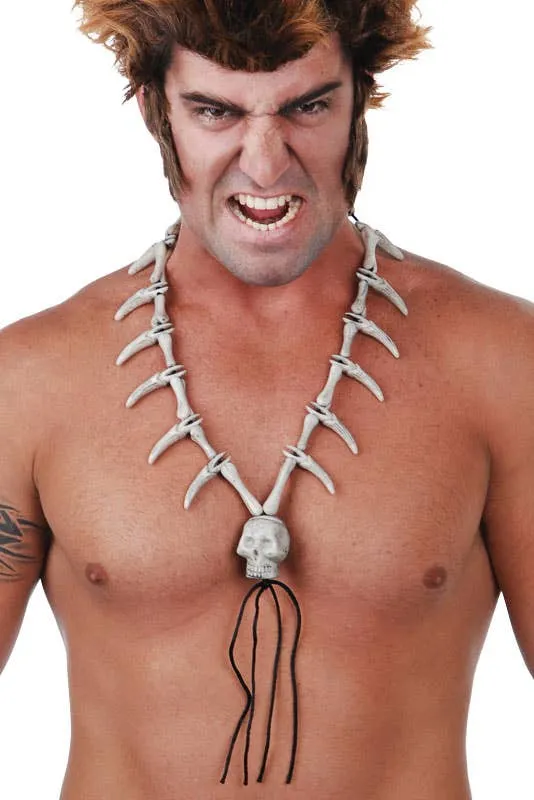 Voodoo Tooth and Skull Costume Necklace