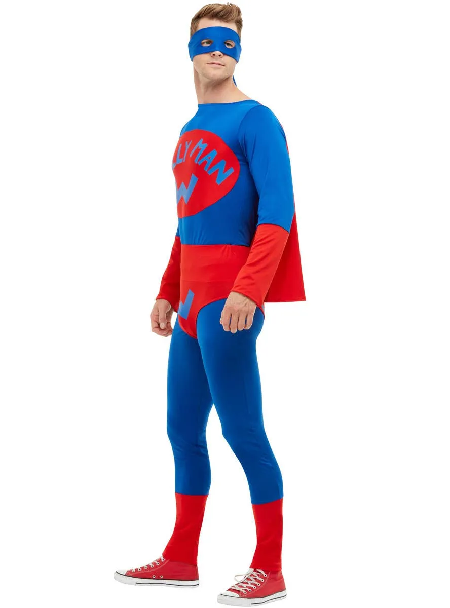 Wallyman Mens Red Superhero Costume
