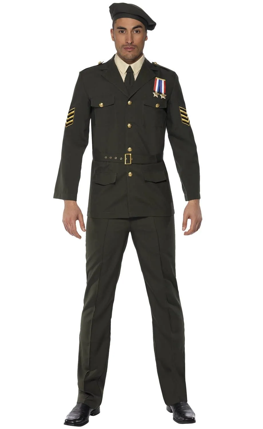 Wartime Officer Mens Military Soldier Costume