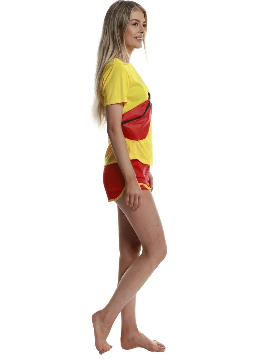 Water Safety Womens Yellow Lifeguard Costume