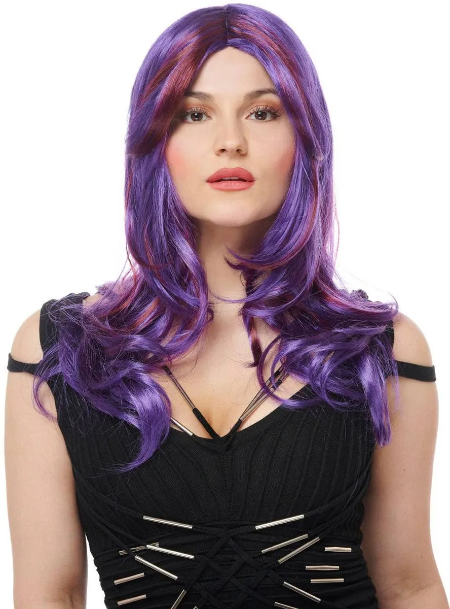 Wavy Purple Passion Womens Costume Wig