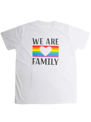 We Are Family White Unisex Adults Crew Neck Shirt
