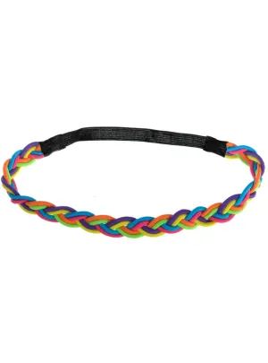 Weaved Rainbow Braid Hippie Costume Headband