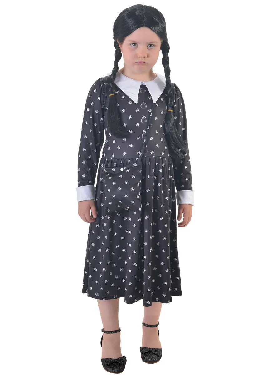 Wednesday Addams Girls Halloween Costume and Bag