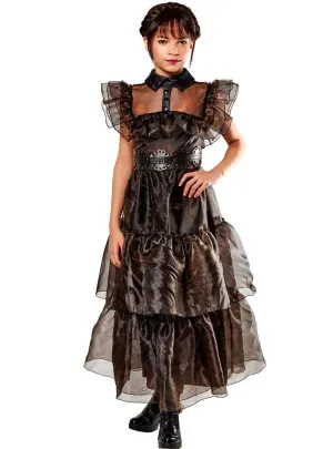 Wednesday Addams Rave'n Prom Party Dress Girls Costume