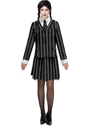 Wednesday Grey Never More Uniform Womens Costume