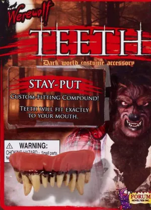 Werewolf Halloween Fake Teeth and Putty