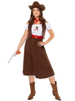 Western Brown Cowgirl Womens Costume