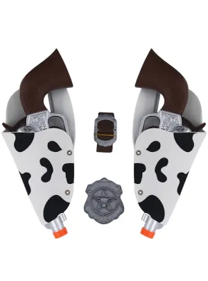 Western Cowboy Black And White Toy Guns Set