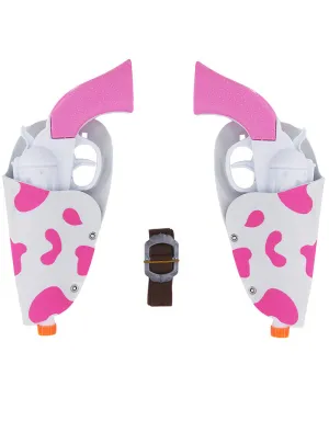 Western Cowboy Pink And White Toy Guns Set