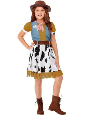 Western Cowgirl Girls Fancy Dress Costume