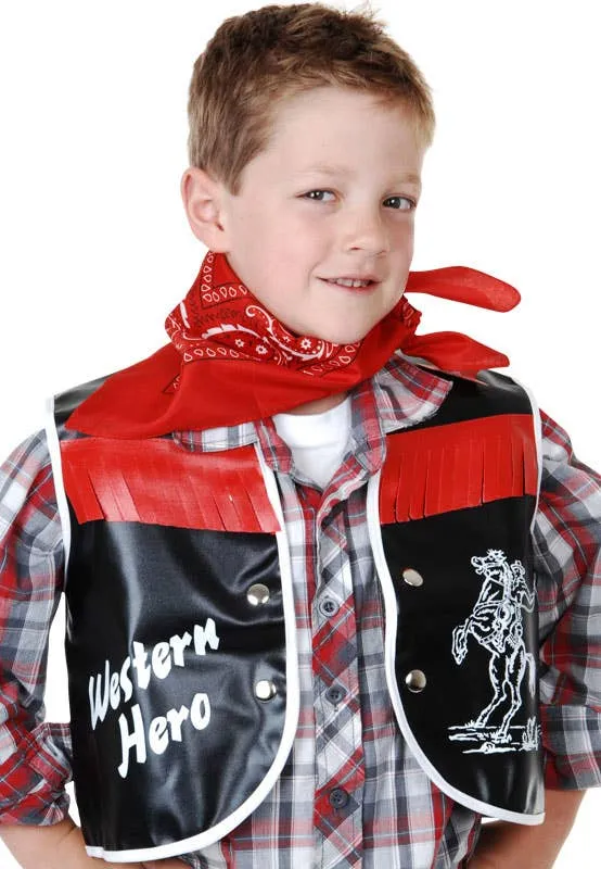Western Hero Boys Cowboy Vest and Bandana Set