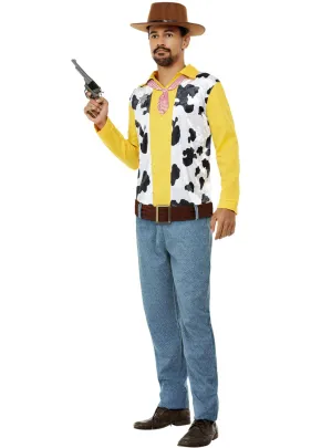 Western Woody Yellow And Blue Mens Cowboy Costume
