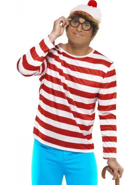 Where's Wally Mens Officially Licensed Book Week Costume