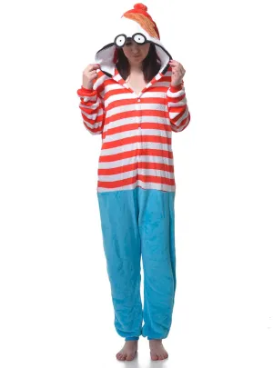 Where's Wally Plush Adults Onesie Book Week Costume
