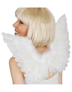 White Feather Pointed Angel Costume Wings