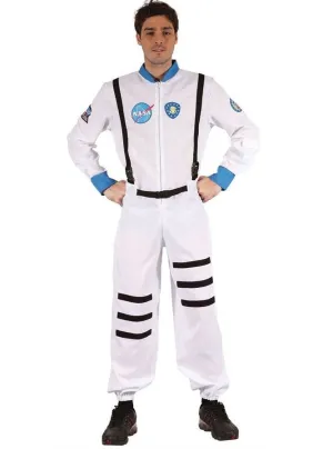 White NASA Spacesuit Mens Astronaut Costume