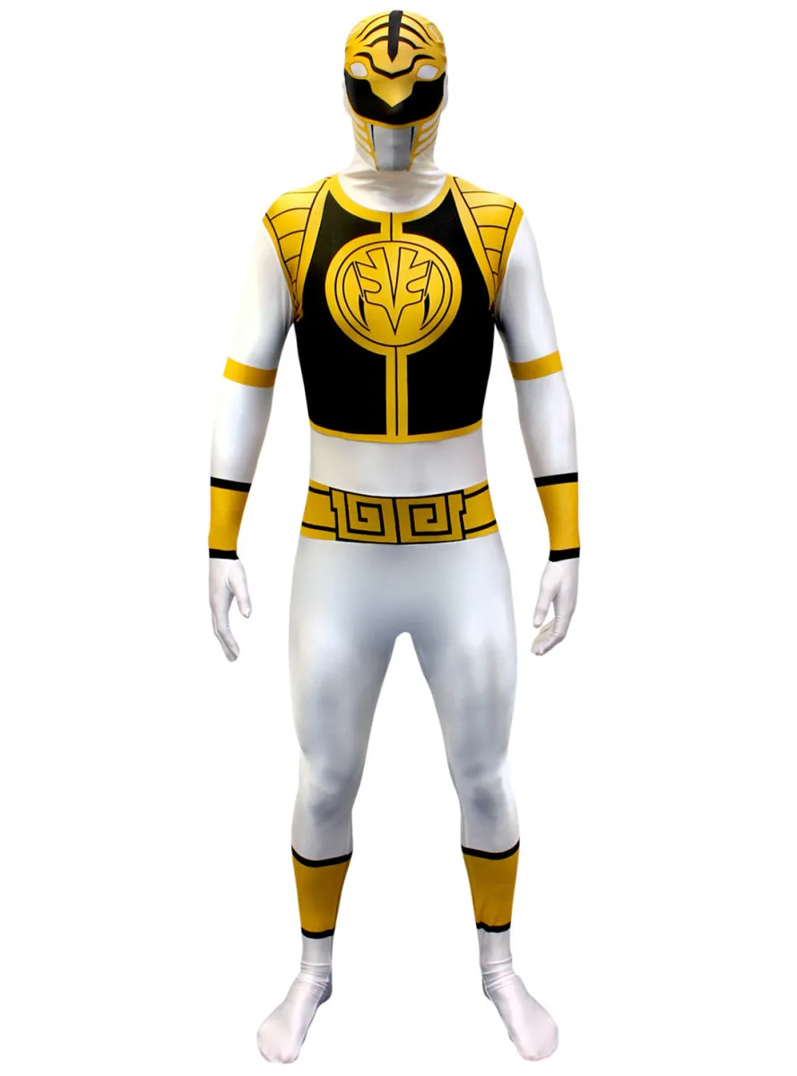 White Power Ranger Morphsuit Mens Costume
