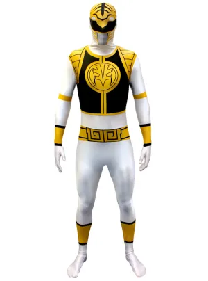 White Power Ranger Morphsuit Mens Costume