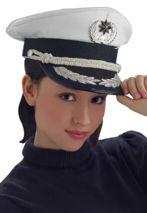 White Sailor Navy Officer's Hat