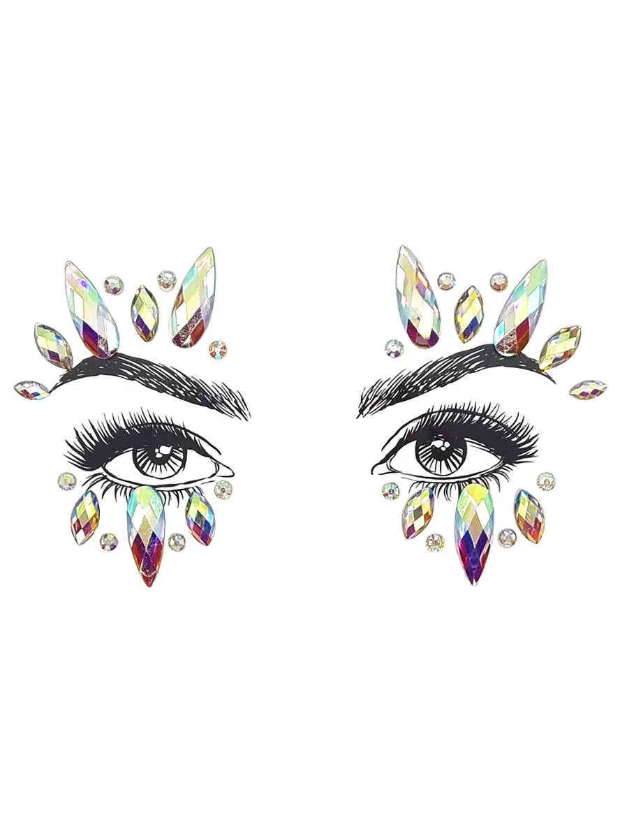 White Witch Spiked Stick On Face Jewels
