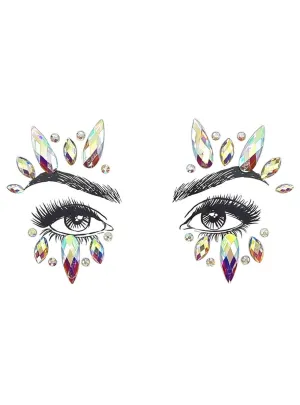 White Witch Spiked Stick On Face Jewels