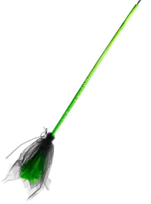 Wicked Black and Green Witch Broomstick