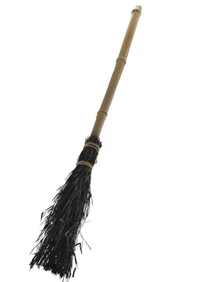 Wicked Witch Black Broomstick Halloween Accessory
