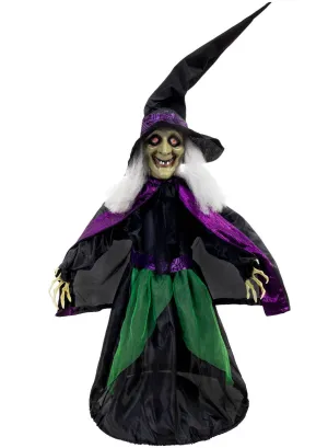 Wicked Witch Halloween Decoration with Lights and Sound