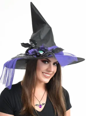 Wicked Witch Purple and Black Halloween Costume Hat