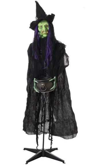 Wicked Witch Standing Animated Halloween Decoration