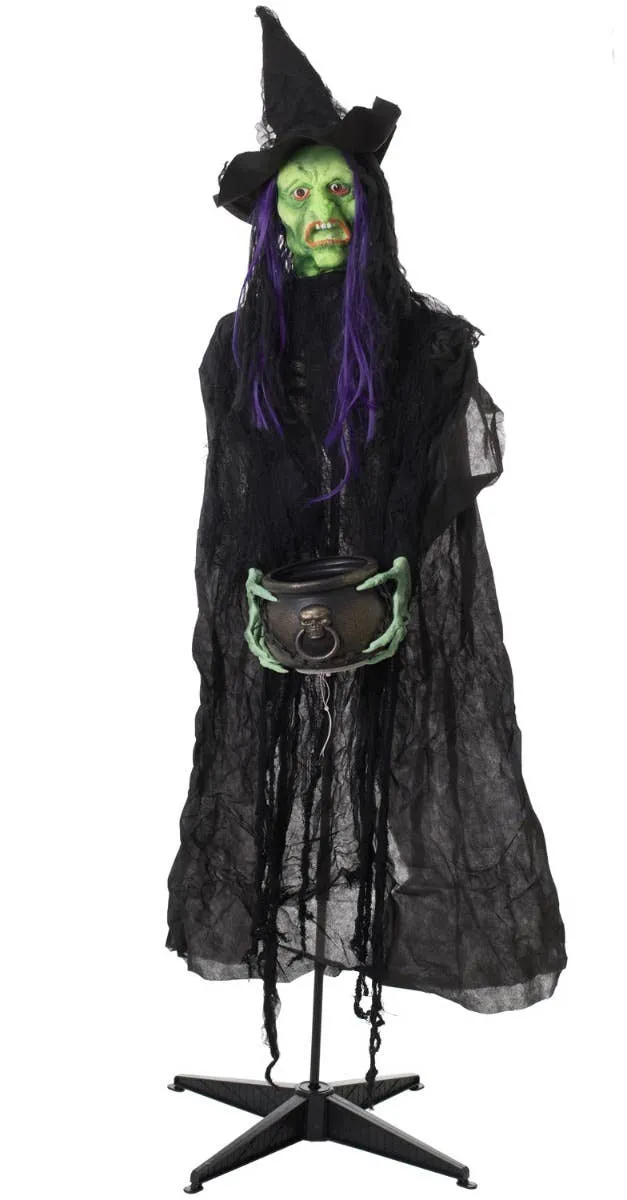 Wicked Witch Standing Animated Halloween Decoration