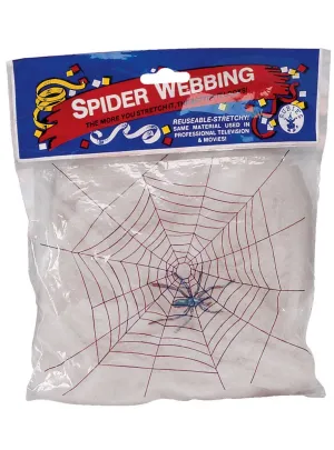 Wickedly White Spider Web Halloween Decoration