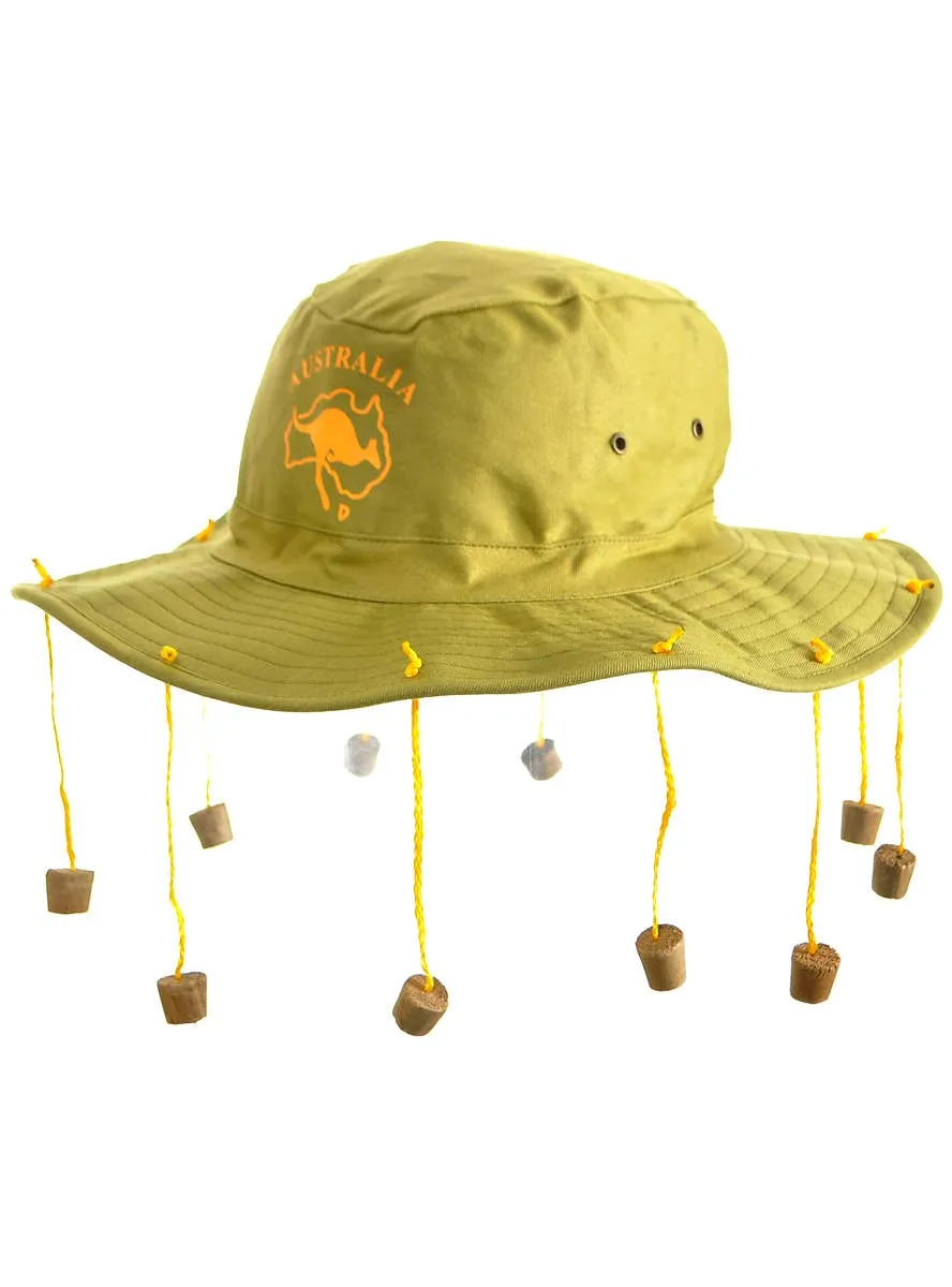 Wide Brim Khaki Green Australian Cork Hat