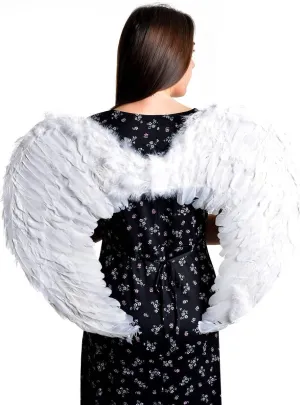Wide White Feather 80cm Angel Costume Wings