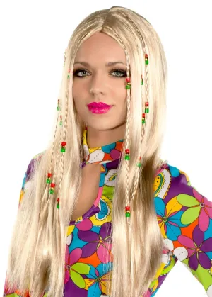 Wild Child Womens Blonde Hippie Wig