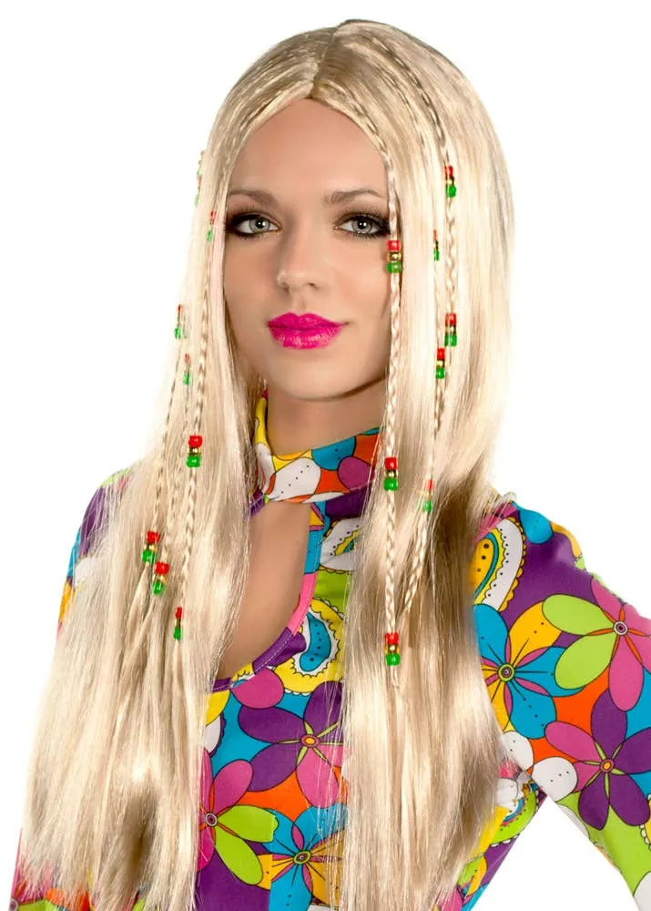 Wild Child Womens Blonde Hippie Wig