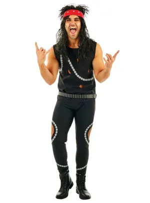 Wild Side 1980s Mens Glam Punk Rocker Costume