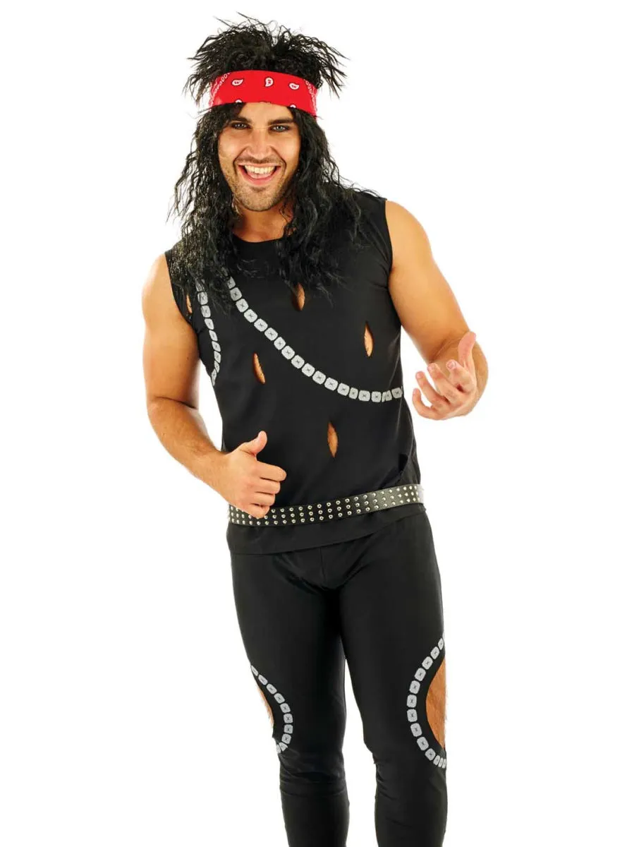 Wild Side 1980s Mens Glam Punk Rocker Costume